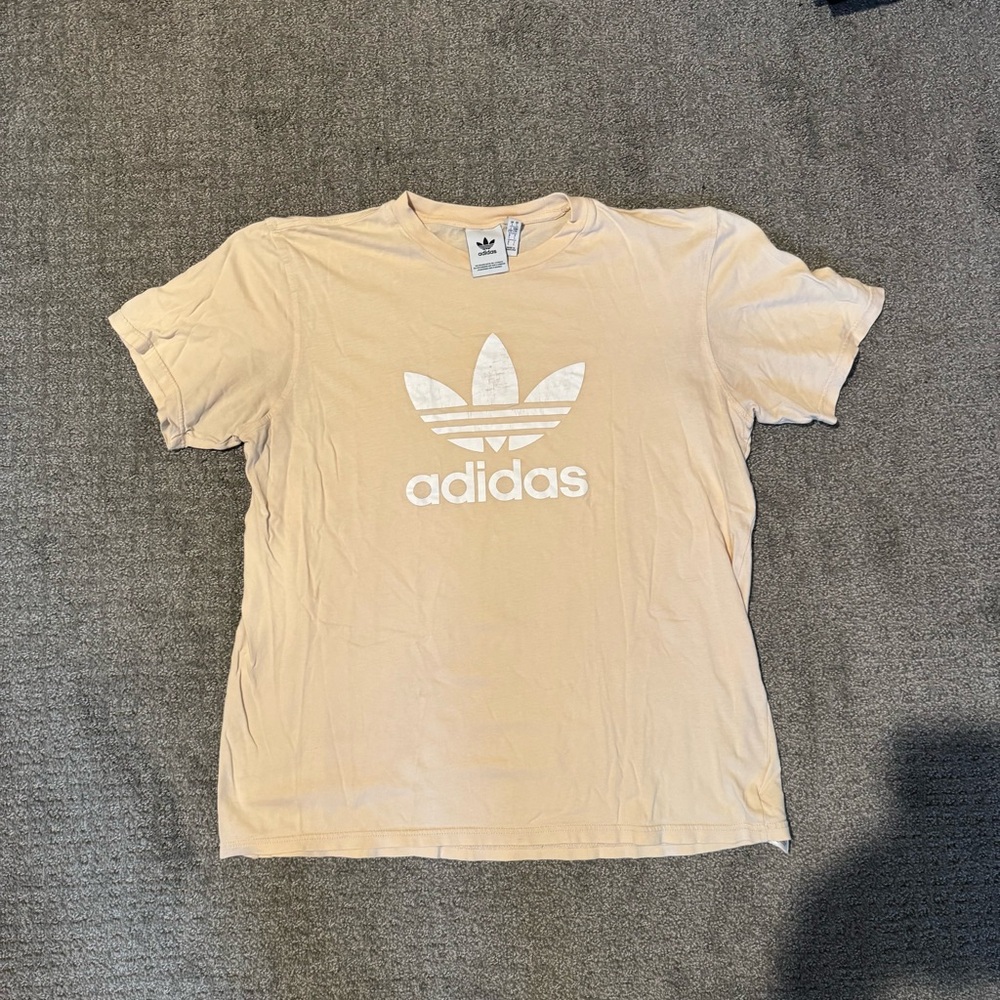Adidas Beige T-Shirt with Logo